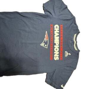Nike New England Patriots Super Bowl XLIX Champions Navy Blue T-Shirt Men's Larg